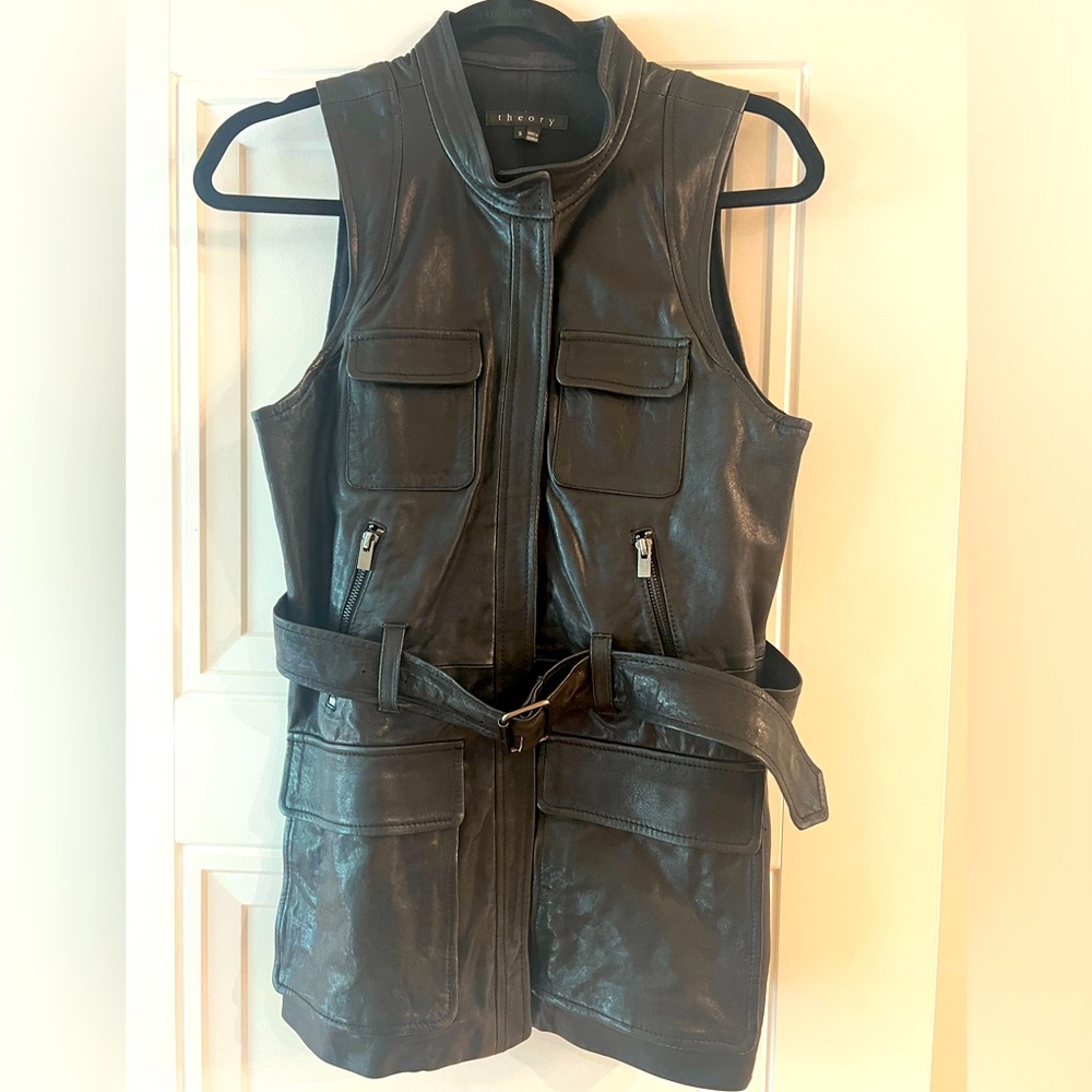 Theory Leather Vest